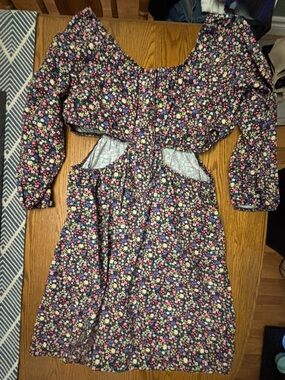 NOBO Black Floral Short-Sleeve Top with Pink and Green Accents